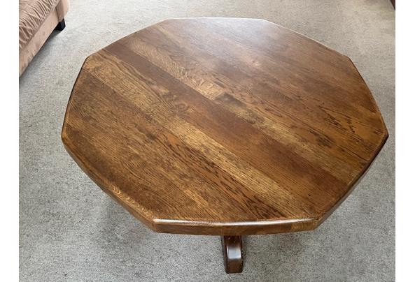 Eiken houten salontafel - 8-hoekig - salontafel-1