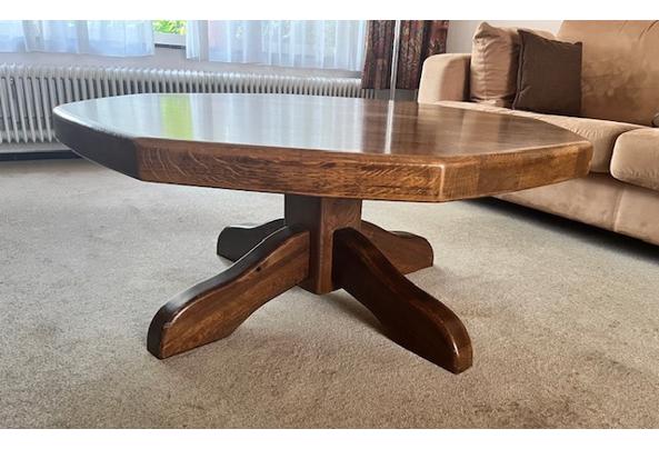 Eiken houten salontafel - 8-hoekig - salontafel-3