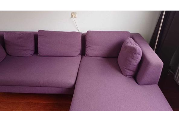 Leuke paarse bank met chaise longue, 2.54 breed - 37c31292-8b7f-4c5c-a342-608734819543