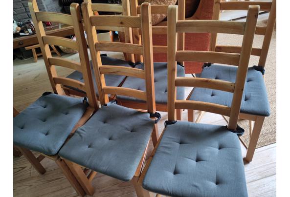 Zes Nordik eetkamerstoelen van massief grenen hout - Nordviken-stoelen