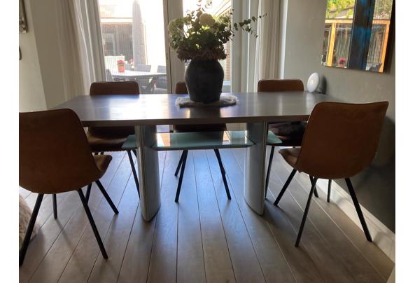 Eettafel ( 2.00 x 1.00 ) en bijpassende salontafel - 1