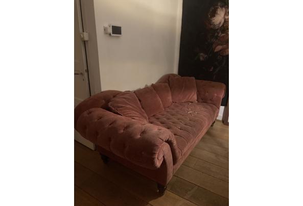 rood fluwelen chesterfield driezitsbank - bank2