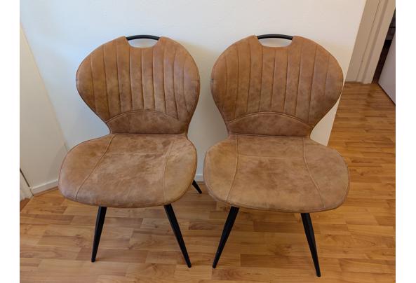 2 Cognac kleur eettafel stoelen - PXL_20260718_075749055