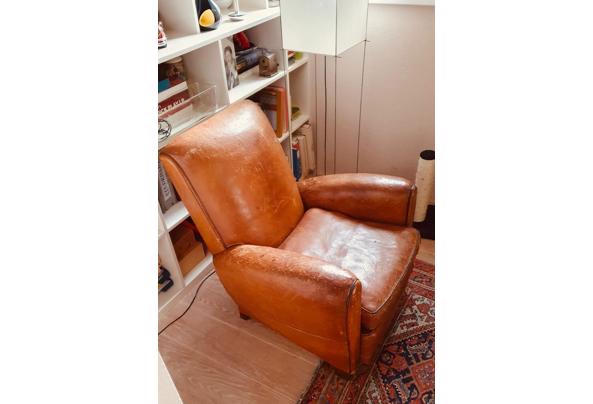 Vintage stoel van bruin leer - 4547d8f7-b5f9-4f39-8b0c-7c4f8472e8ac
