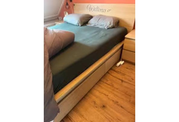 Malm bed Ikea 160 met nachtkastjes. - Bed-ikea