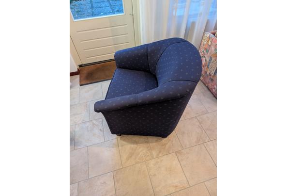 2 blauwe fauteuils, vintage, stof - PXL_20251123_150829219