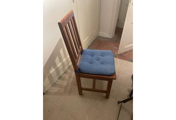6x houten stoelen - Stoel-voor-met-kussen