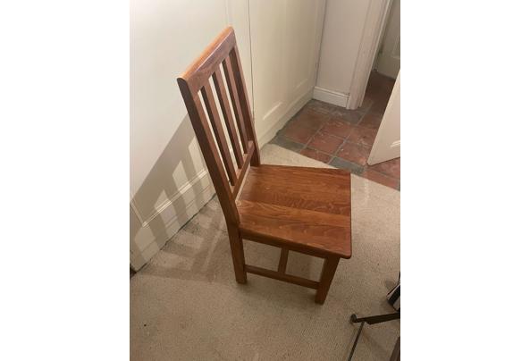 6x houten stoelen - Stoel-voor-zijkant