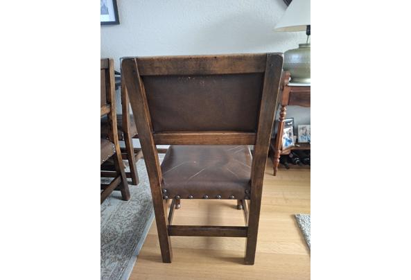 Eiken stoelen met leer bekleed 6 stuks heel mooi - 20261002_111804
