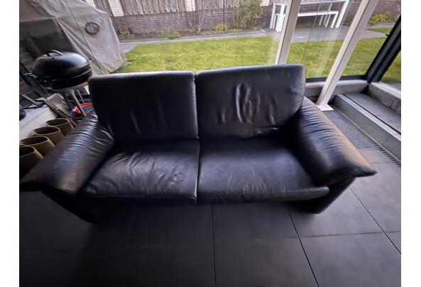 Prachtige zwarte leren bank  - IMG_1952