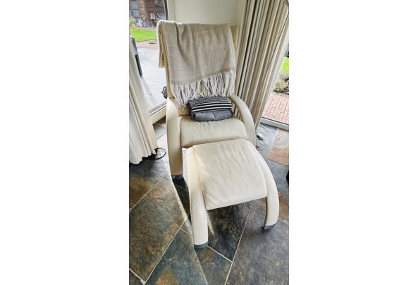 Relaxfauteuil met hocker van leer  - IMG_1674