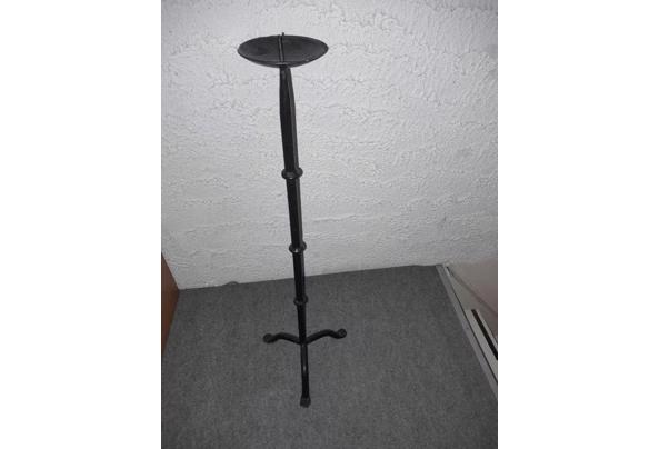 Kandelaar zwart metaal 70 cm hoog - Kandelaar