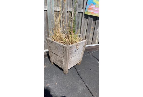 4 gevulde plantenbakken; ook leuk voor schoolplein, verzorgingshuis e.d. - plantenbak
