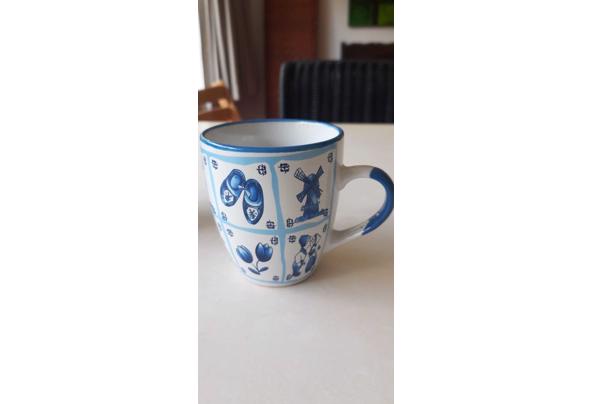 Theebekers (10 stuks) met delftsblauw motief  - IMG-20250728-WA0003