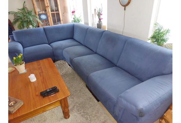 Hoekbank blauw  - hoekbank