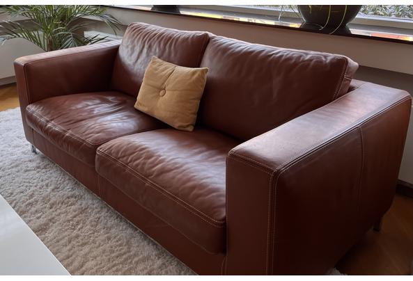 Goossens leren bank kleur cognac 182 breed x 92 diep - IMG_4687
