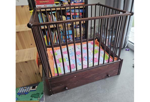 Baby box in 3 hoogtes verstelbaar, lade, met boxkleden - baby-box