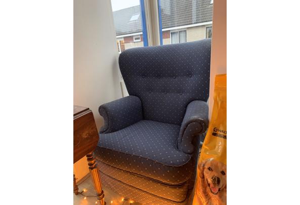 Retro donkerblauwe fauteuil - IMG_1516