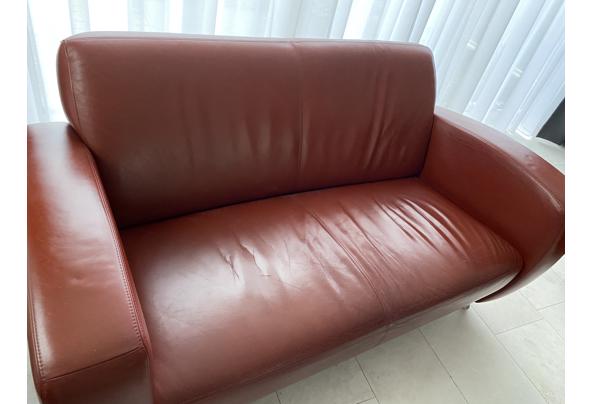 Rood lederen 2 EN 2,5 zits bank - IMG_2514