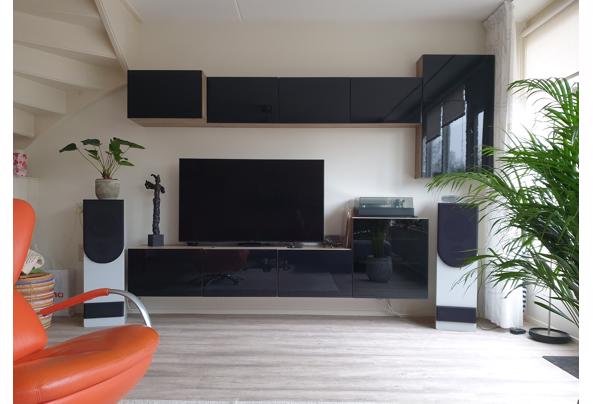 Ikea Besta SELSVIKEN Deur/ladefront zwart hoogglans GLASSVIK - BESTA-zwart-of-wit-