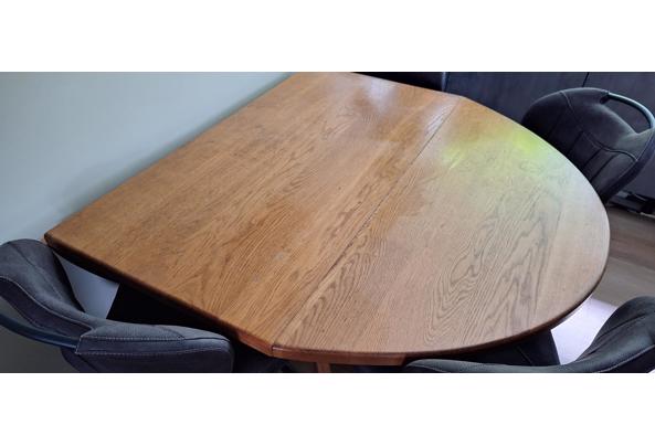 Eikenhouten eettafel balpoot/hangoor flexibel neer te zetten - 20250626_130449
