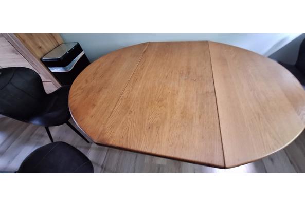 Eikenhouten eettafel balpoot/hangoor flexibel neer te zetten - 20250626_130710