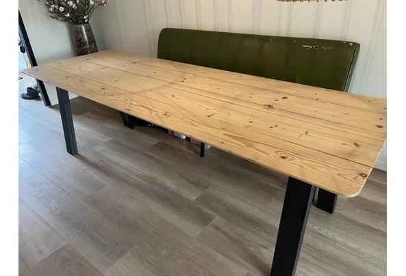 Steigerhouten eettafel (2,5 meter) met stalen poten - IMG_1608