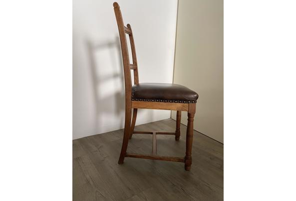 4 houten antieke eetkamer stoelen  - IMG_8860