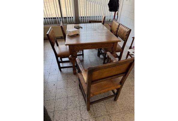 Leren eetkamer stoelen en eettafel - IMG_5888