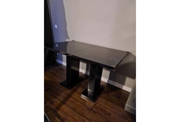 Glanzend Zwarte Uitschuifbare Eettafel 80x120/160 - 04fc53c7-5827-4c16-964a-dd91df162a75