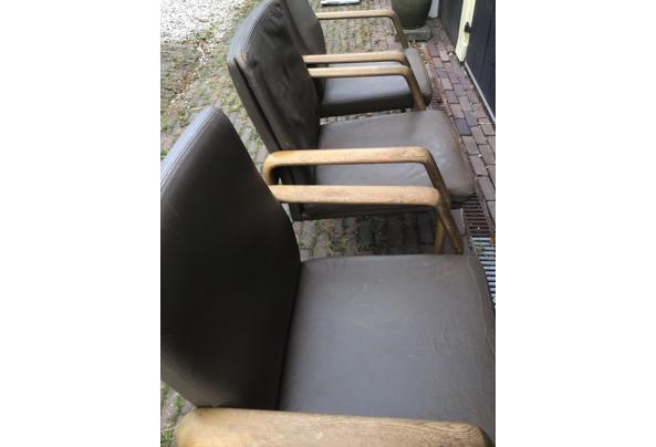 3 Vintage leren stoelen, prima zit - IMG_0961