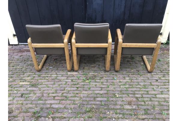 3 Vintage leren stoelen, prima zit - IMG_0962