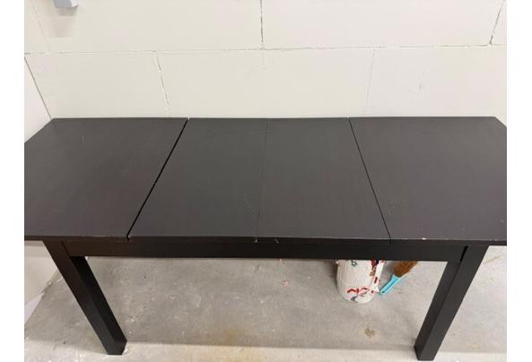 Ikea uitschuiftafel donkerbruin - Ikea-tafel-2