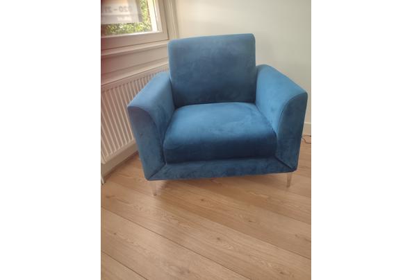 Blauwe fluwelen Fauteuil - 17510919878584741239979158208870