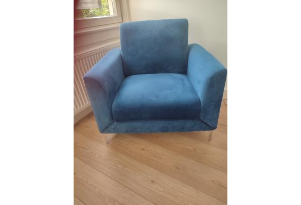 Blauwe fluwelen Fauteuil - 17510922596737637178041928990884