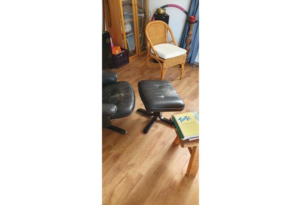 Oude Ikea luie-stoel + voetenbankje - stoel-4