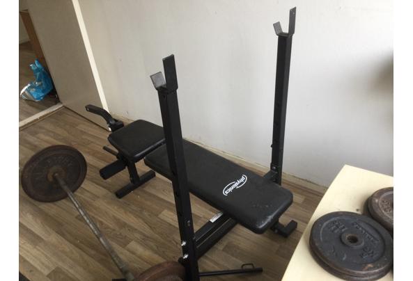 Fitness bank met halter stang - 008E4178-D265-4B14-856A-3B103E5F8681