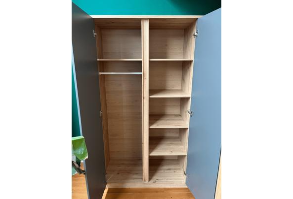 Kledingkast | 3-deurs | Grijs en Eiken | 166x53x197 cm - IMG_6681