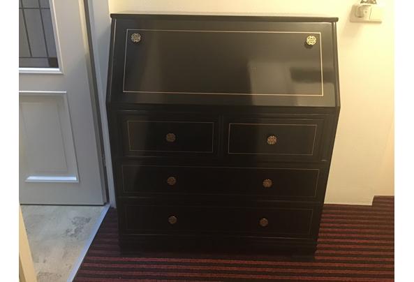 Zwart bureautje hoog 105 cm, diep 46 cm, breed 91 cm - IMG_1552