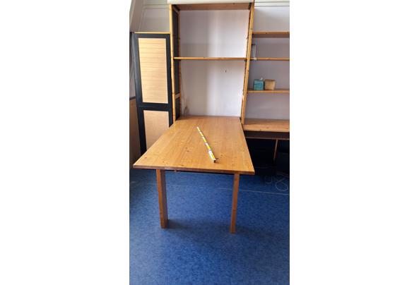 demontabel houten wandmeubel met bureau/tafel  - BE7E31E7-C15C-426A-9143-2E41F4021E36