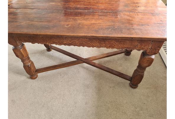 Eettafel engels antiek eiken + 3 antieke stoelen - 20230903_122608
