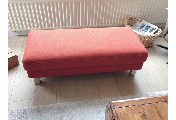 Leolux bank en bijbehorende poef - poef