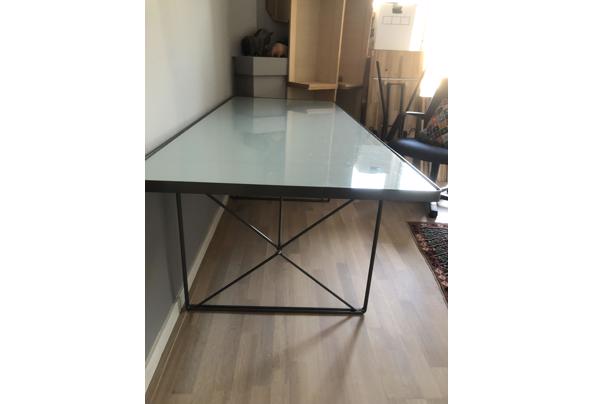 Vintage ikea eet/werk tafel glas/metaal , perfecte staat - B11F0BBB-F3F3-4438-AD9F-A95648D96B81