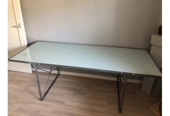 Vintage ikea eet/werk tafel glas/metaal , perfecte staat - D250F2C6-A54F-4BF5-A1DF-5B6A8F908762