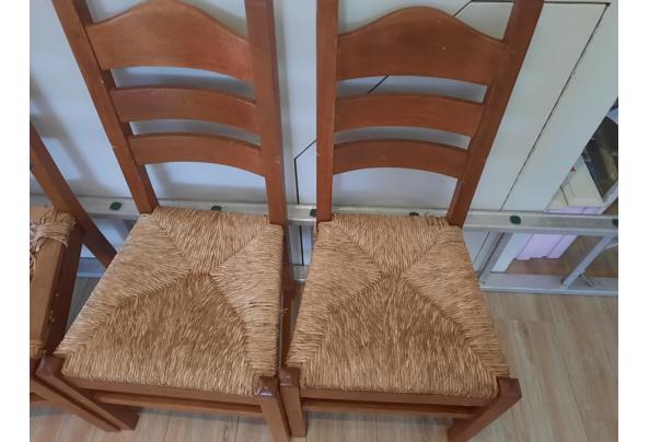 Massief hardhouten eetkamerstoelen met rieten zitting - 20240922_123913