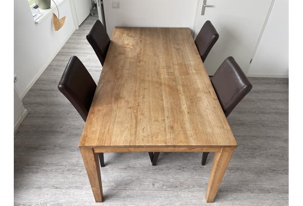 Gratis Massief houten eettafel met stoel & TV/Salon tafels - IMG_1001