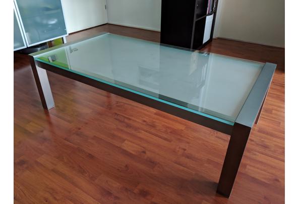 Salontafel mat glas met RVS frame - IMG_20180930_162557