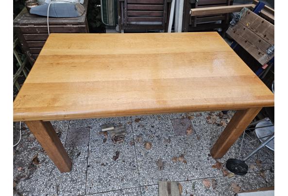 eettafel met 4 stoelen, massief eiken 85 x 145/195 - 20261018_143117