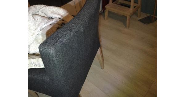 3 stoelen antraciet stof