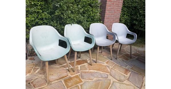 4 tuinstoelen kuip
